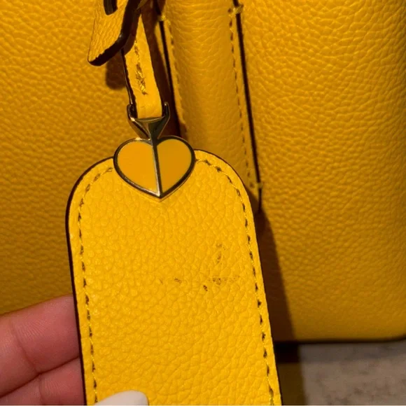 Kate Spade Margaux Satchel in Yellow Pebbled Leather - Picture 10 of 10